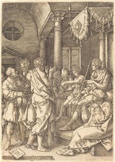 The Two Elders Convicted by the Testimony of Daniel, 1555. Creator: Heinrich Aldegrever.