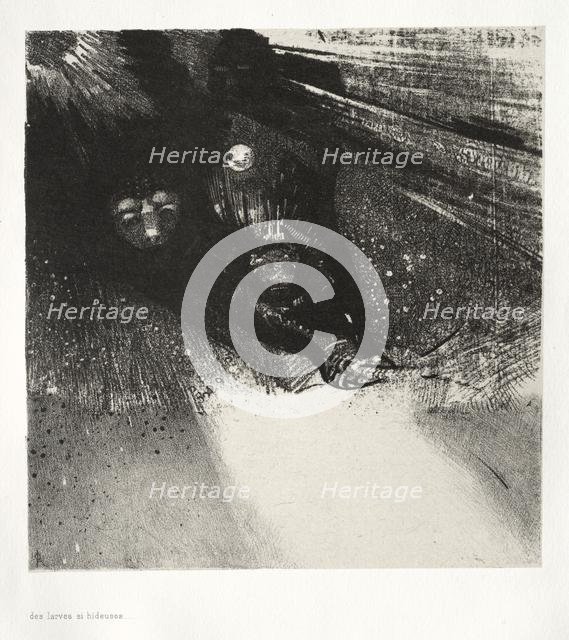 The Haunted House: Larvae So Bloodless and So Hideous, 1896. Creator: Auguste Clot (French, 1858-1936); Odilon Redon (French, 1840-1916).
