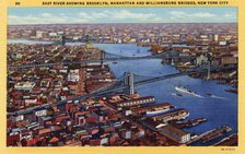 The East River, New York City, New York, USA, 1933 Artist: Unknown