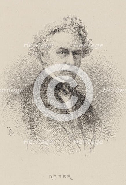 Portrait of the composer Napoléon-Henri Reber (1807-1880), 1867. Creator: Deblois, Charles Alphonse (1822-1883).