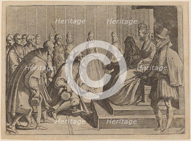 Margaret of Austria Giving Audience to a Nobleman, 1612. Creator: Raffaello Schiaminossi.