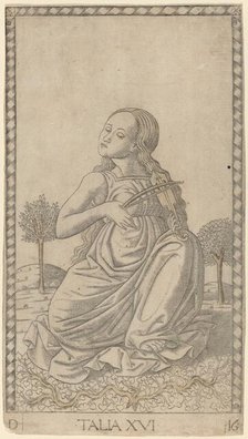 Talia (Thalia), c. 1465. Creator: Master of the E-Series Tarocchi.