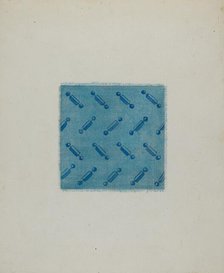 Sample of Calico, c. 1941. Creator: Genevieve Sherlock.