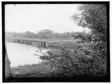 Sewall's Bridge and country club house, York River, Me., c1906. Creator: Unknown.