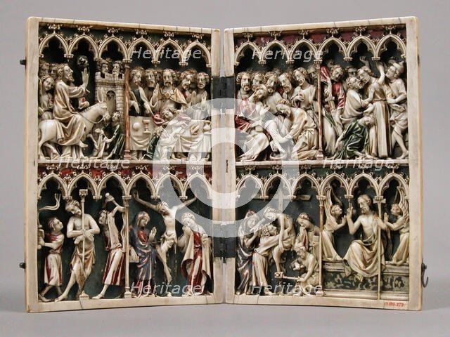 Diptych with Scenes from the Passion, French, 14th century. Creator: Unknown.