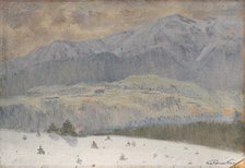 Winter day in the High Tatras, 1911. Creator: Ferdinand Katona.
