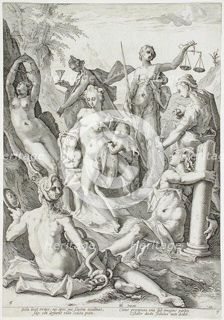 The Seven Virtues, 1588. Creator: Jacob Matham.