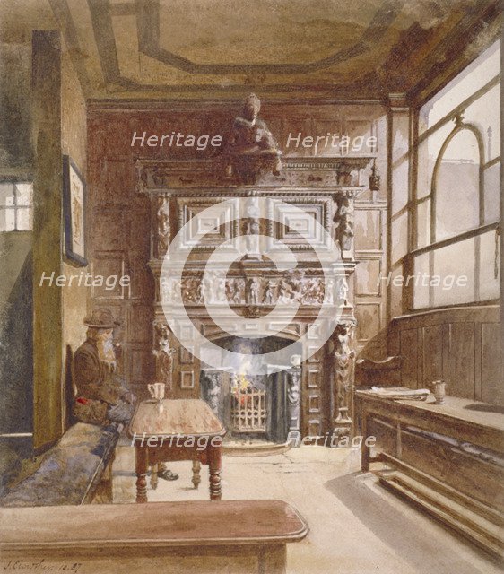 Parlour of the Queen's Head Inn, Essex Road, Islington, London, 1887. Artist: John Crowther