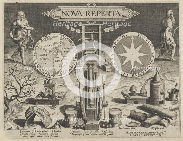 New Inventions of Modern Times [Nova Reperta], Title Plate, ca. 1600. Creator: Jan Collaert I.