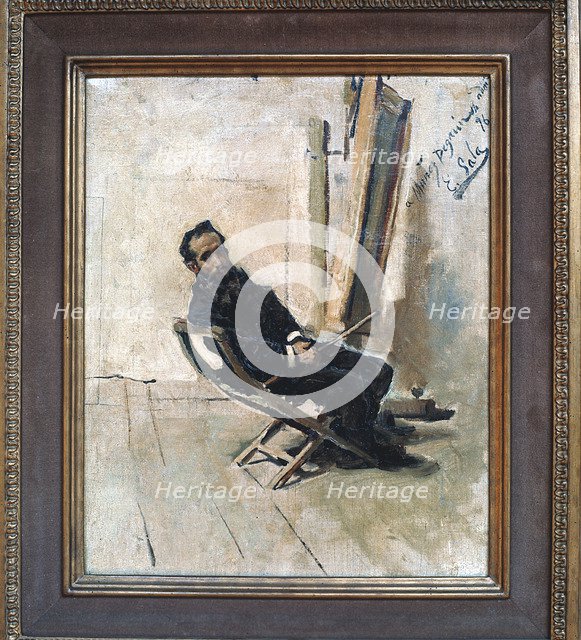 Portrait of Emilio Sala, by Muñoz Degrain, oil, 1896.