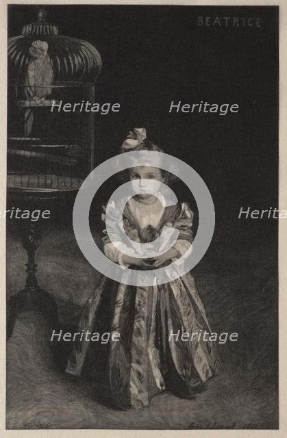 Beatrice Goelet, 1891. Creator: Henry Wolf (American, 1852-1916).