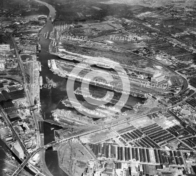 Salford Docks and Manchester Ship Canal, Salford, Greater Manchester, 1947 Artist: Aerofilms.