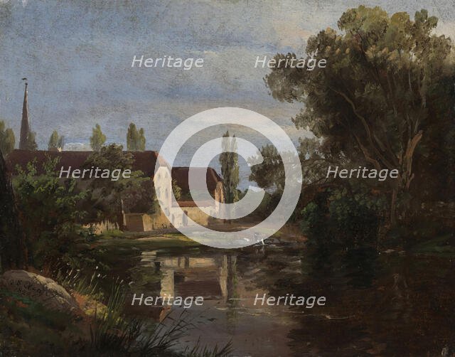 View of Plauen at the River Weisseritz, 1822. Creator: Johan Christian Dahl.