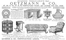 Oetzmann & Co., furniture, 1883. Creator: Unknown.