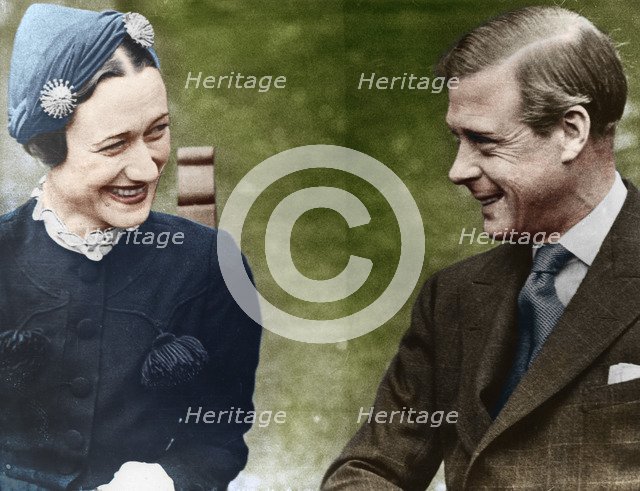 The Duke and Duchess of Windsor (Mrs Simpson) at the Chateau de Cande, France, 1937. Artist: Unknown