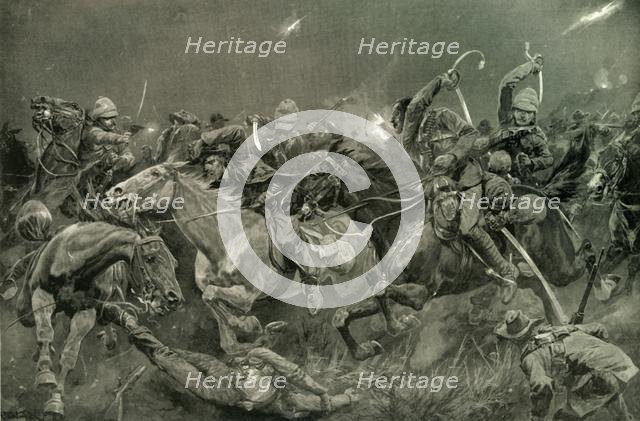 'The Night Charge of the 19th Hussars Near Lydenberg on Nov. 7th 1900', 1901. Creator: Richard Caton Woodville II.