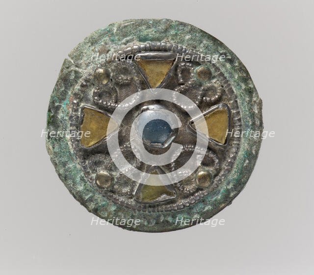 Disk Brooch, Frankish, 6th-7th century. Creator: Unknown.