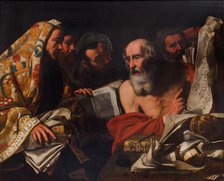 Disputation of Saint Jerome with the Doctors, 1625-1630. Creator: Vitale, Filippo (1585-1650).