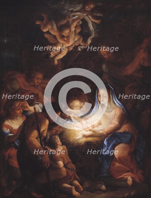 The Adoration of the Shepherds, 1720. Creator: Giuseppe Bartolomeo Chiari.