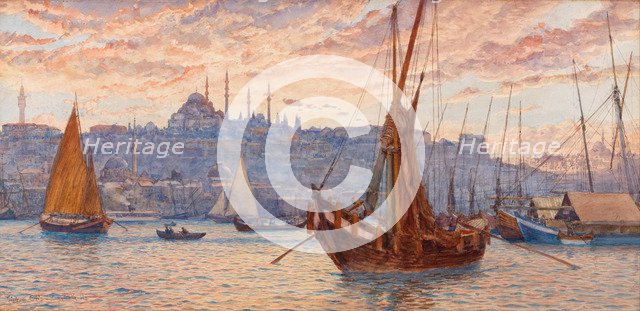 The Golden Horn, Second Half of the 19th cen.. Artist: Ellis, Tristram James (1844-1922)