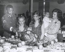 Thanksgiving Day celebrations at the consolidated mess, Fort Sheridan, Illinois, USA, 1969. Artist: SP5 Bond