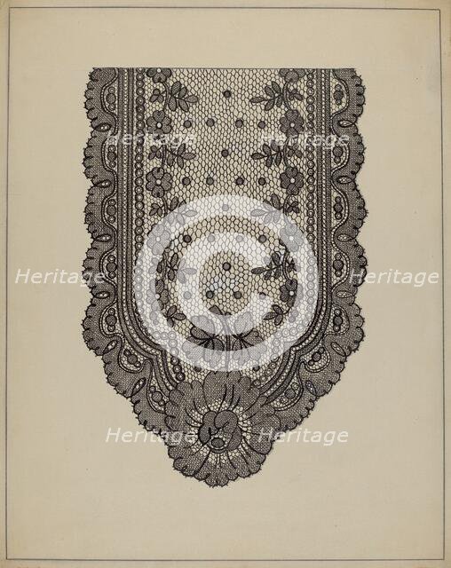 Lace Scarf, c. 1937. Creator: Katherine Hastings.