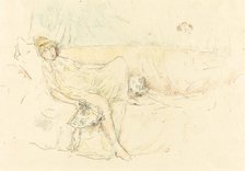 Draped Figure, Reclining, 1892. Creator: James Abbott McNeill Whistler.