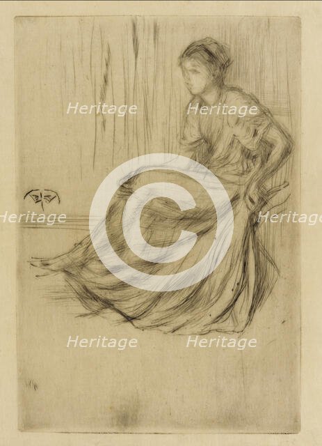 Model Seated, 1873. Creator: James Abbott McNeill Whistler.