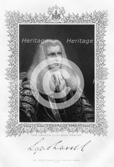 John Singleton Copley (1738-1815), British Lord Chancellor and politician, 19th century.  Creator: Thomas A Woolnoth.