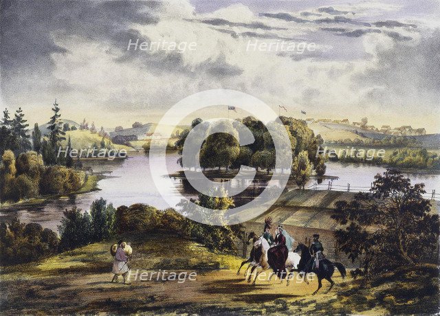View of Izhora, 1833. Artist: Tirpeune, Adam (active 1830s)