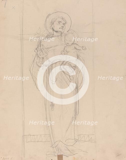 Standing Saint holding the Christ Child, 1896. Creator: Karel Vitezslav Masek.