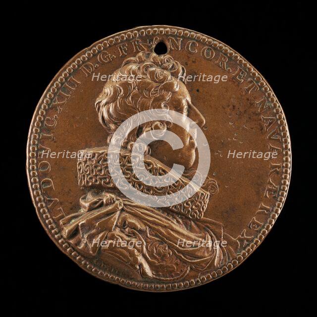 Louis XIII, 1601-1643, King of France 1610 [obverse], 1623. Creator: Abraham Dupre.