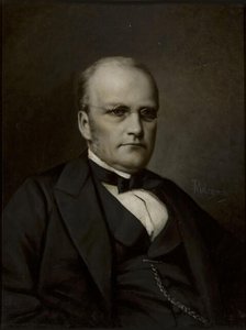 Portrait of the composer Stanislaw Moniuszko (1819-1872), c1865. Creator: Maleszewski, Tytus (1827-1898).