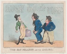 The Man Milliner and the Sailors, March 4, 1802., March 4, 1802. Creator: Thomas Rowlandson.