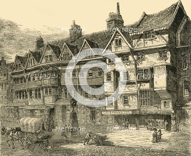 'Old Houses in Holborn near Middle Row', c1872. Creator: Unknown.