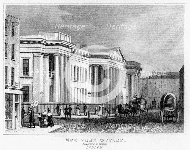 New Post Office, St Martin's le Grand, City of London, 19th century. Artist: Unknown