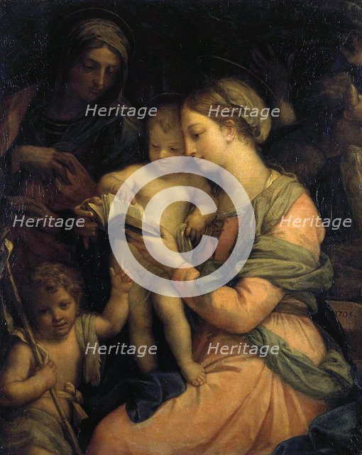 Madonna Teaching the Infant Christ Reading', 1705. Creator: Maratta, Carlo (1625-1713).