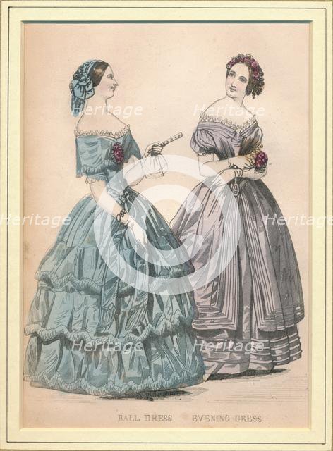 'Ball Dress & Evening Dress', 19th century. Creator: Unknown.