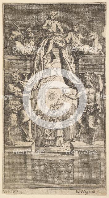 The New Metamorphosis: Frontispiece, Vol.1, 1724. Creator: William Hogarth.