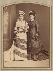 Photo of two young women, late 19th cent - early 20th cent. Creator: JD Malmberg.