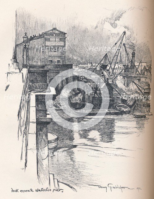 'Dock Opposite Waterloo Pier', c1902. Artist: Tony Grubhofer.