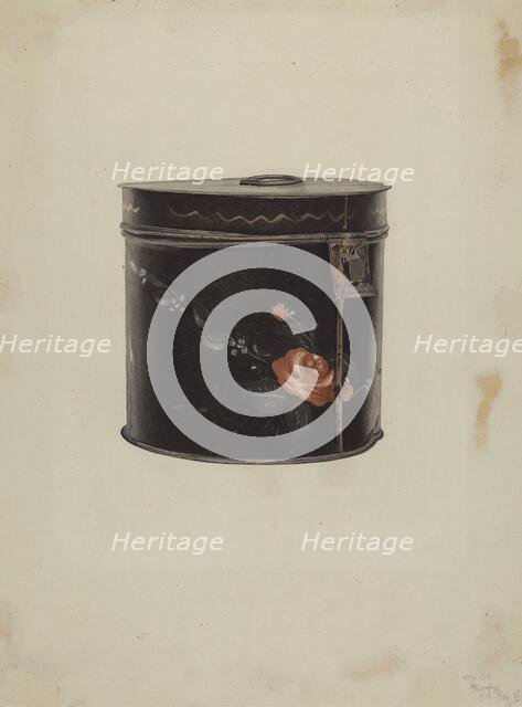 Toleware Tea Cannister, c. 1938. Creator: Henry Murphy.