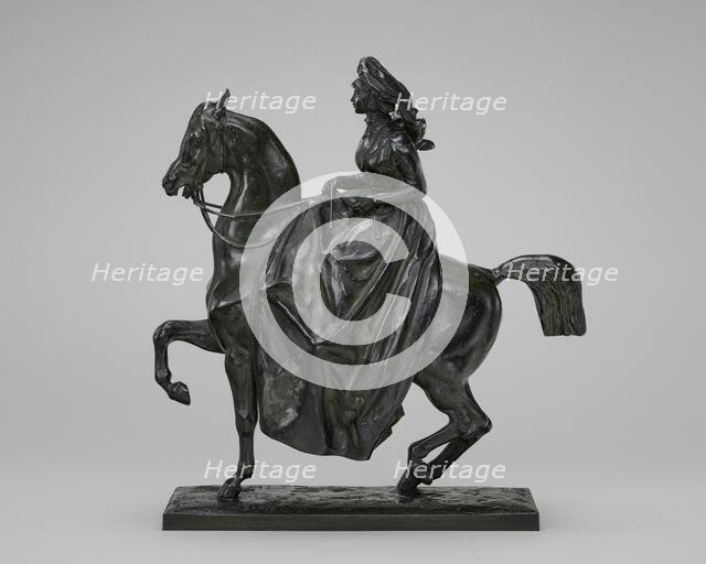 Equestrienne in 1830 Dress, model n.d., cast 1845/1873. Creator: Antoine-Louis Barye.