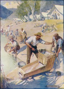 'All Day Long The Sound of the Pick and the Rumble of the Cradle Were Heard', c1908, (c1920).  Artist: Joseph Ratcliffe Skelton.