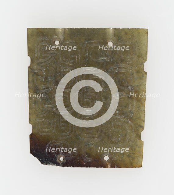 Plaque with Interlinked Scrolls, Eastern Zhou period, 7th century B.C. Creator: Unknown.