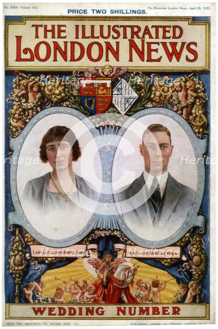 Front cover of The Illustrated London News Wedding Number, 28th April 1923. Artist: Unknown