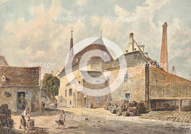 The Church of St. Marx in Vienna, 1858. Creator: Emil Hutter.