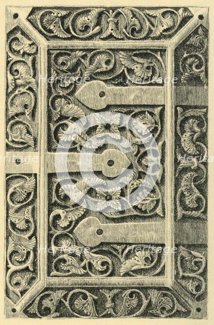 Ivory casket lid, 965 to 970 AD, (1881).  Creator: W Jones.