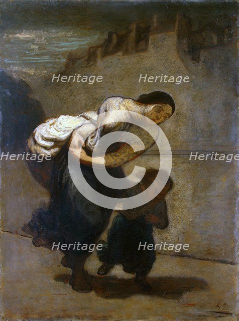 The Burden', 1850-1852. Creator: Daumier, Honoré (1808-1879).