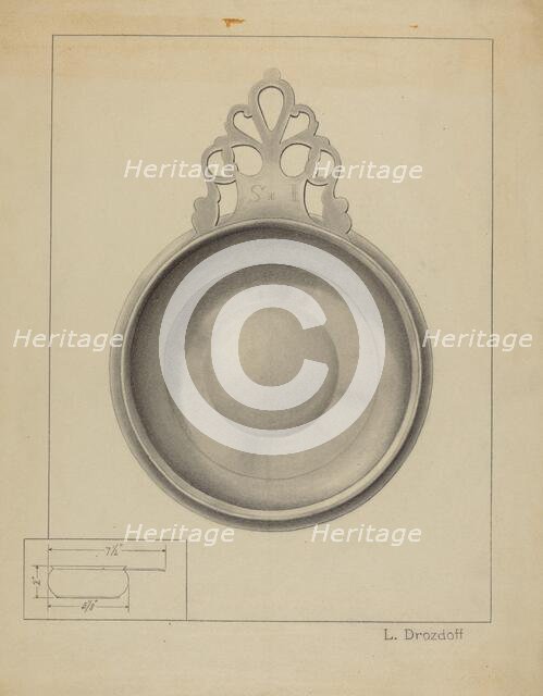 Silver Porringer, c. 1936. Creator: Leo Drozdoff.